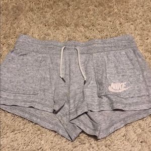 Nike shortie shorts.
